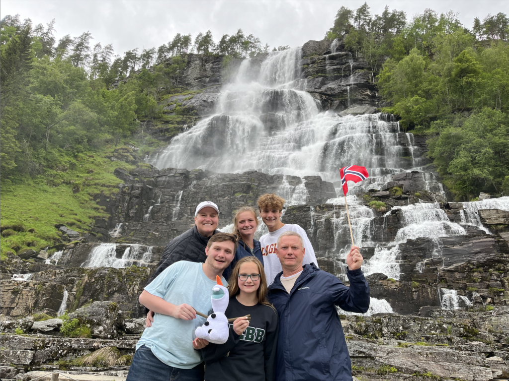 my family and I on our trip to Norway